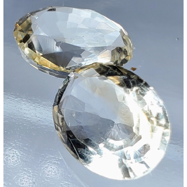 Ouro Verde Quartz Pair (7.6 ct total, 12×10×6 mm)