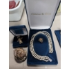 Image 1 : Camrose & Kross Jewelry Set with Necklace, Earrings, Ring, and Watch in Velvet Boxes
