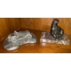 Image 1 : Pewter 'Taking the Curve' by Raymond Meyers Figure Plus Original Bronze Sculpture by Siggy Puchta 