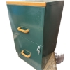 Image 3 : Green Wood Trimmed Locking File Cabinet - 14W, 19D, 27T 