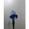 Image 2 : Blue and Orange Glass Flower Wands 19L & 16L