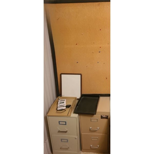 File Cabinets- Beige 14 W, 20 D, 26 T, Cole 15 W, 18 D, 28 T,  Bulletin Board 34 W, 51 T and More!