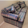 Image 4 : Plaid Upholstered Sofa with Matching Cushions