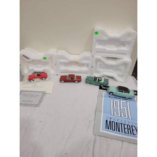 Franklin Mint Classic Car Diecast Model Lot with 1957 Corvette and More