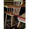 Image 3 :  beautiful, handmade, rocking horse with highchair and stool and doll cradle and two strollers along