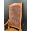 Image 3 : Wooden Woven Rocking Chair - 22W, 32D, 43T (minor tearing on woven part) 