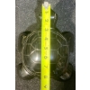 Image 9 : Large Hand Carved Black Obsidian Aztec Turtle Statue Green Shimmer 6 Pounds