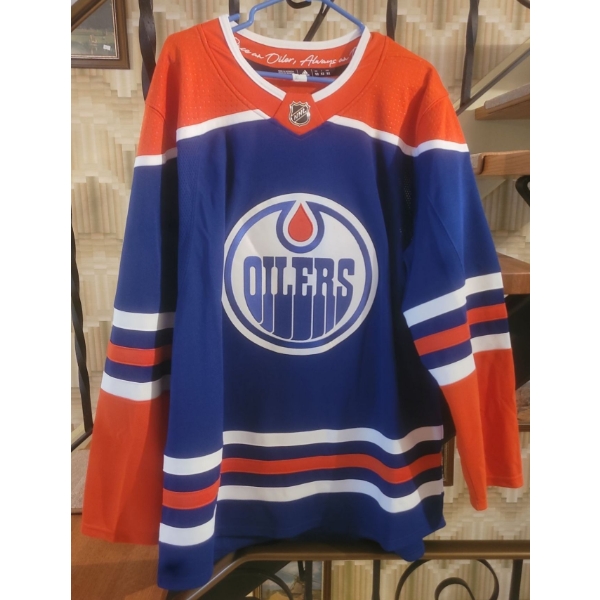 Oilers Blank Jersey Adidas NHL, US Size 52 