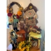 Image 1 : 2 Vintage Stools, Sunflowers, Scarecrows, Wreath and Acorn Owls