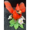 Image 5 : Glass and Porcelain Bird Bells with 2 Porcelain Bird Figurines