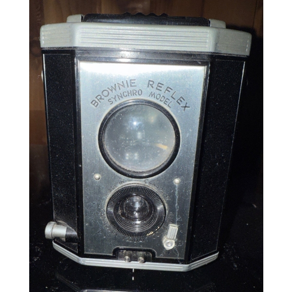 Vintage Kodak Brownie Reflex Synchro Model Camera - Produces Square Imagery 