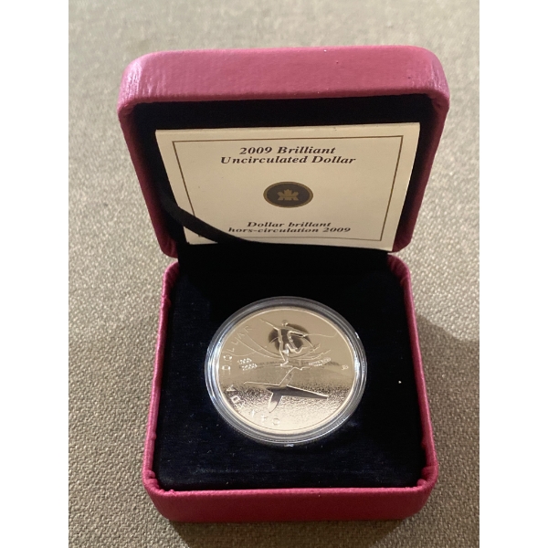2009 Brilliant Uncirculated Canadian Dollar Coin with Certificate of Authenticity