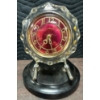 Image 1 : Moser Style Crystal and Metal Mantel Clock With Art Deco Design
