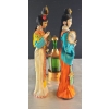 Image 11 : 2 Geisha Dolls, Queen Anne Teacup and Saucer, and A Vintage Reuge Musical Lantern Decanter