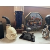Image 4 : Antique sailor sculpture, pinhole, camera, collector tins, globe bookends, vintage bike-horn and an 