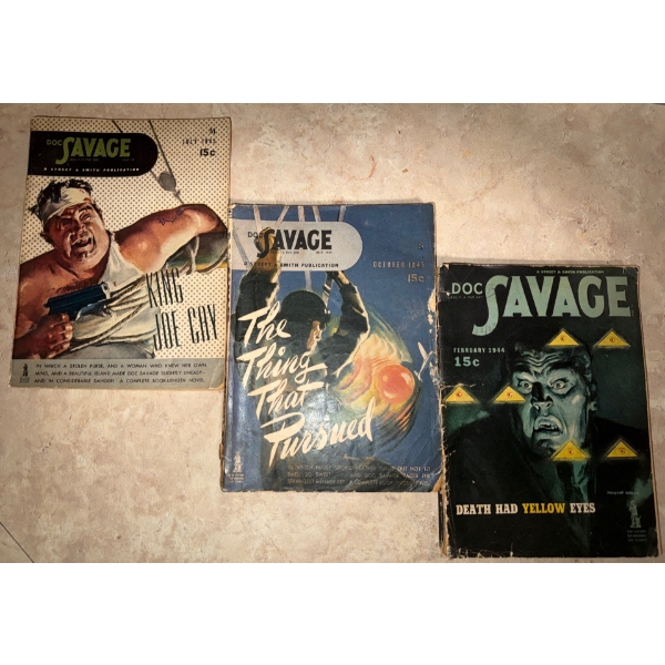 Early Comics - Doc Savage - King Joe Cay - Things That Pursue & more