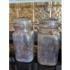 Image 1 : Rare antique perfect seal
purple canning jars with glass tops and metal clasps
Number 4 & 2