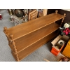 Image 1 : 64”l x 31” H x 12”D traditional hand turned table. 

