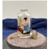 Image 3 : Floral Snuff Bottle with Spoon 3H
