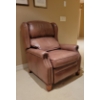 Image 2 : Genuine Leather Studded Recliner w/ Tasselled Pillow Only 34x38x41