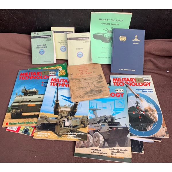 US Military Booklets, Canadian IRCR Booklets, US Country Handbooks, Military Magazines 
