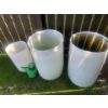 Image 2 : Pair of Large White Rain Barrels, Medium Rain Barrel & Green Watering CAN