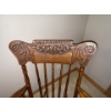 Image 3 : Vintage Carved Oak Rocking Chair with Cushions