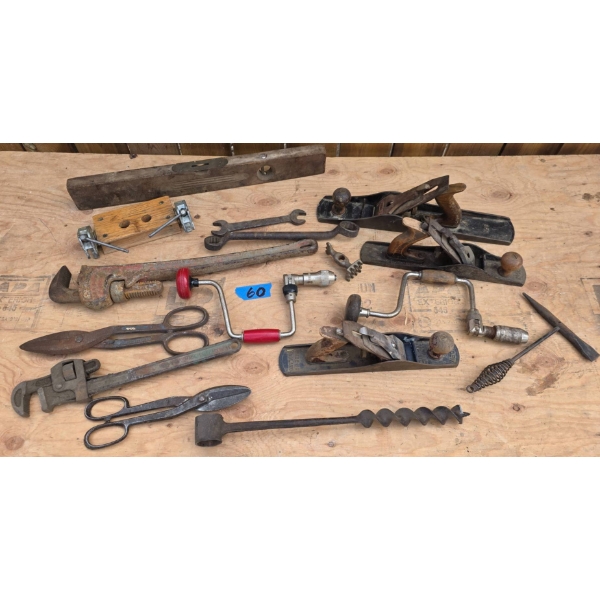 Vintage Hand Tools Including Stanley Planes and Wrenches