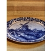 Image 3 : Vintage Delft Blue Collectors Plate Hand Crafted Featuring a Dutch Windmill Scene
