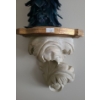 Image 2 : Pair of Plaster Wall Sconces 10 W, 11 T w/ Feather Evergreens Tallest: 19 T