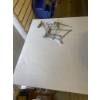 Image 2 : White Retail Counter with Slatwall Front and Storage Shelf