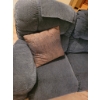 Image 3 : Reclining Three Seat Sofa in Blue Upholstery