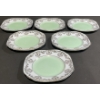 Image 15 : Diamond China England Green and Gold Tea Set, 21 Pieces