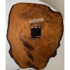 Image 4 : Live Edge Polished Wood Slab Wall Clock-Burl Wood & Multiple Vintage Trivets