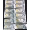 Image 1 : Canadian $1 Bills Consecutive Serial Numbers