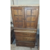Wooden Cabinets with Brown Stain Finish- With Shelf  30T, 29 L, 16 W and 3 Drawer 30T, 29 L, 16 W