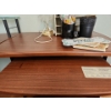 Image 3 : L Shaped Desk w/Glass Monitor Shelf 68 X 55, 36 T, Accessories-Tulip Lamp 13 T, Foot Massager, Chair