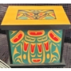 Image 7 : Artist Wooden Box with Decorative Plate, Sock Hangers, Horse Shoe Hook, Wooden Turtle