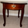 Image 1 :  French Provincial Mahogany End Table w/ Brass Pull 24D
