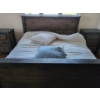 Image 1 : Wooden King Size Bed Includes Matress, 2 Boxsprings, Blankets & Pillows - Headboard 49H