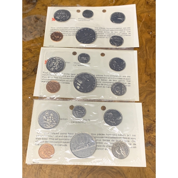 Three 1982 RCM Collectable Uncirculated Coin Sets' (Duplicate)