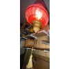 Image 2 : Gold & Cranberry Colored Retro Swag Lamp W/ Pull Switch 18T