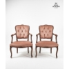 Image 2 : Two An Elegant Antique Chair that features Pink Upholstery along with Beautiful