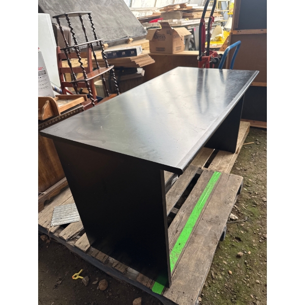 Black Office Desk  53Wx25Dx28H