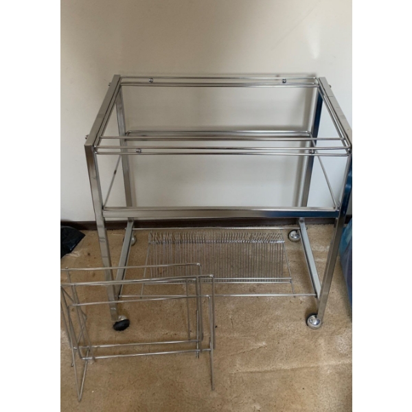 Chrome Rolling Record Center 25x14x31