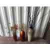 Image 1 : 3 Colourful Vases with Tall Fake Plants