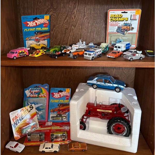 Toy Cars Collection Featuring Die Cast Metal Farmall 450 Tractor 1:16, many Small Toy Cars 