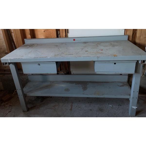 Garage Shelving w/ 2 Locking Drawers 60L Metal