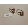 Image 1 : Stamped 10K Yellow Gold Ladies Rings w/ Center Set Pearls (Hand Not Included )