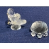 Image 2 : Swarovski Crystal Butterfly 2inch H and Turtle Set 1.25Inch H